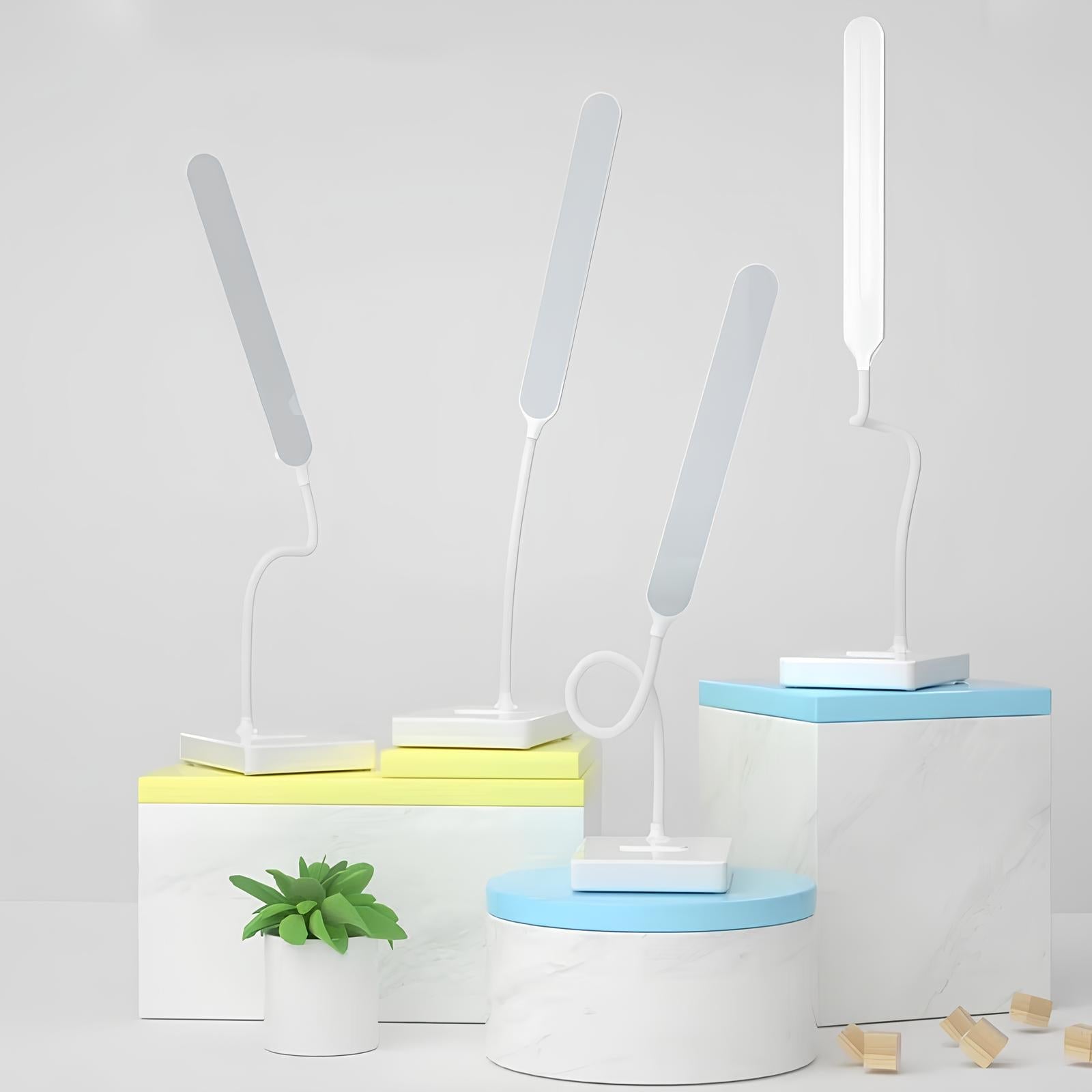 Maliben | Lumoflex Adjustable Desk Lamp – Rechargeable Or Plug-In With Flexible Neck & Dimmable Light