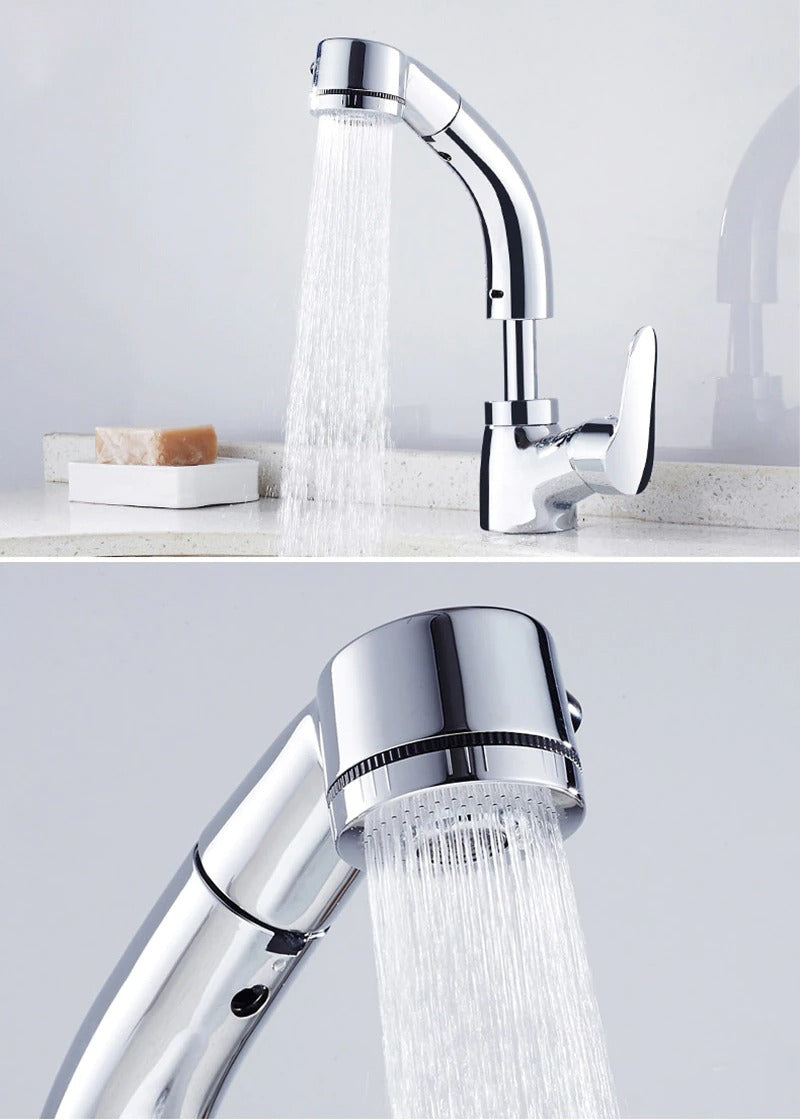 Maliben | Flexistream Adjustable Bathroom Faucet Pull-Out Elegant Finish