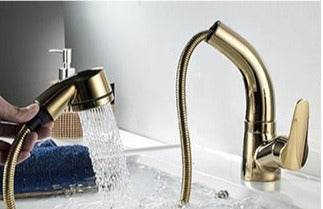 Maliben | Flexistream Adjustable Bathroom Faucet Pull-Out Elegant Finish