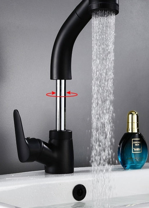 Maliben | Flexistream Adjustable Bathroom Faucet Pull-Out Elegant Finish