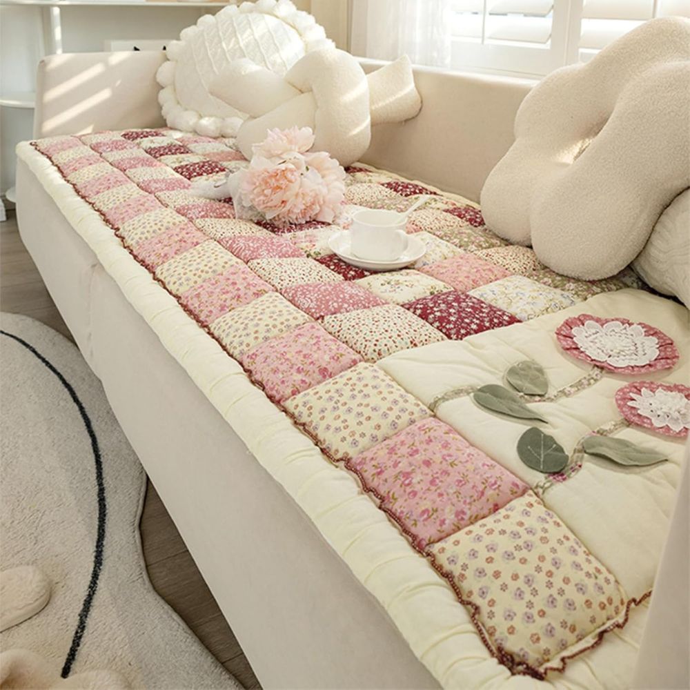Maliben | Floral Bloom Quilted Sofa Cover