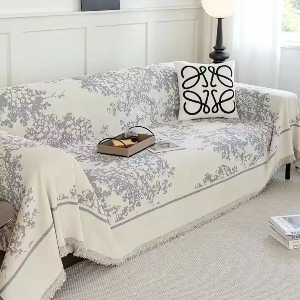Maliben | Chenille Flowerfield Sofa Cover