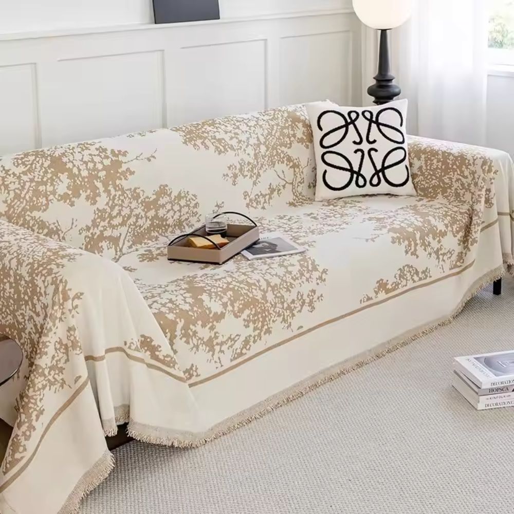 Maliben | Chenille Flowerfield Sofa Cover