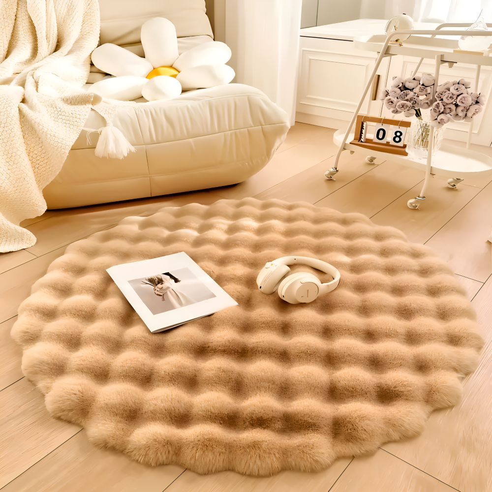 Maliben | Round Soft Non-Slip Doormat – Cozy Fleece Home Decoration