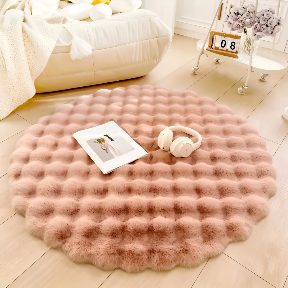 Maliben | Round Soft Non-Slip Doormat – Cozy Fleece Home Decoration