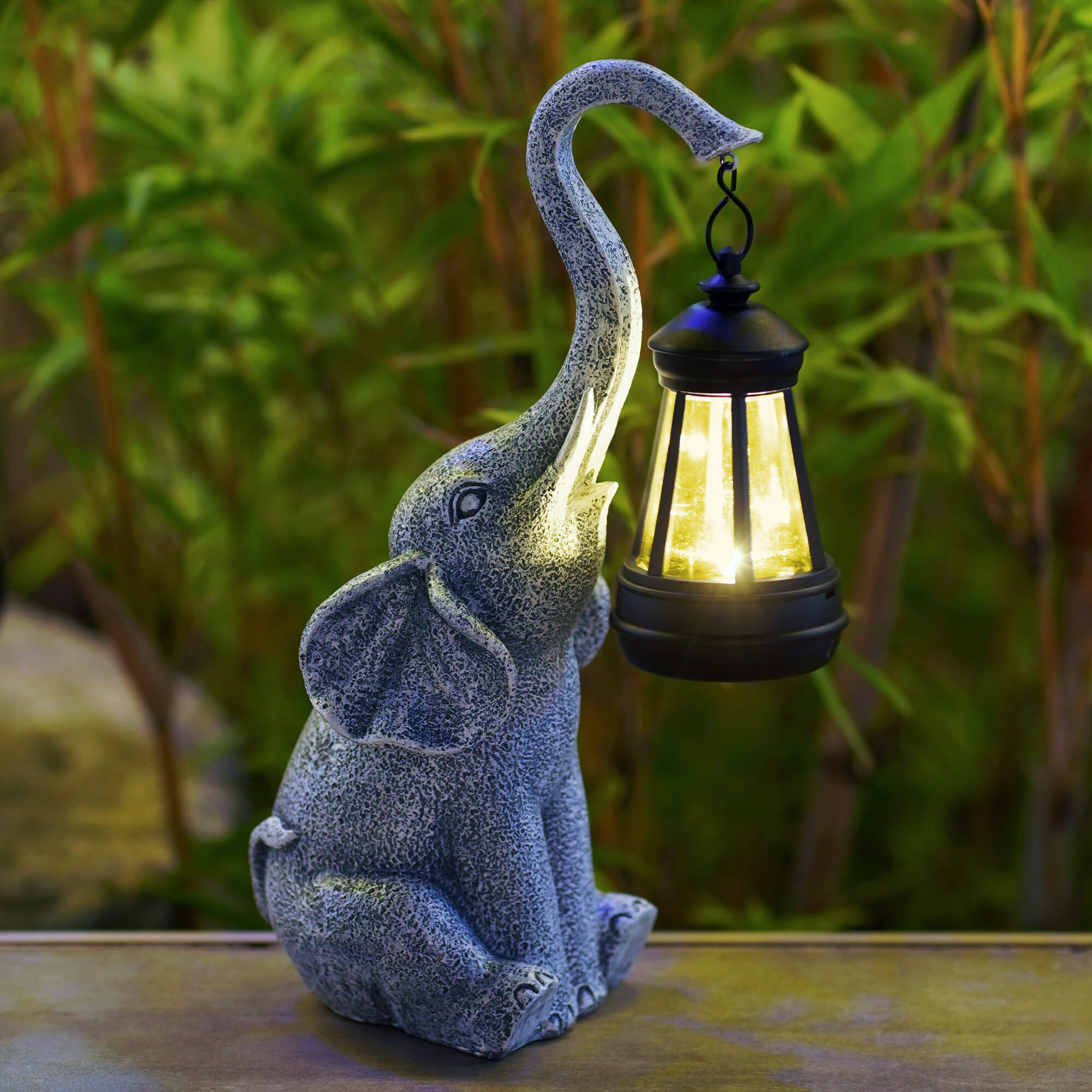 Maliben | Elephanta Garden Lamp - Enchanting Elephant Solar Garden Lamp For Atmospheric Evenings