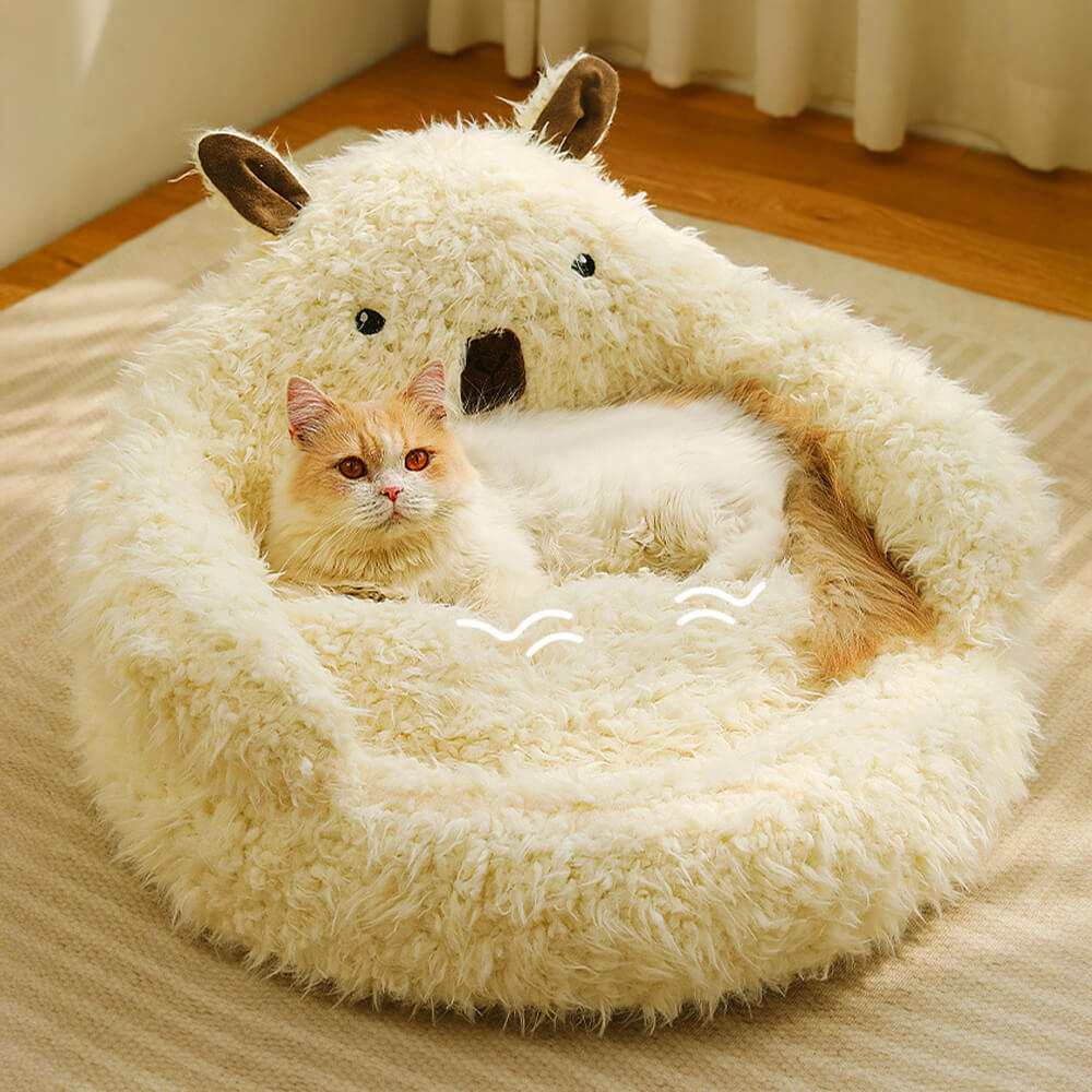 Maliben | Alpaca-shaped, fluffy, warm, detachable dog and cat bed