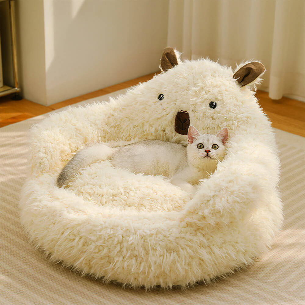 Maliben | Alpaca-shaped, fluffy, warm, detachable dog and cat bed