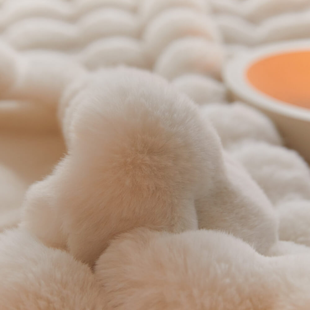 Maliben | Premium Bubble Double Layer Thick Faux Rabbit Fur Blanket