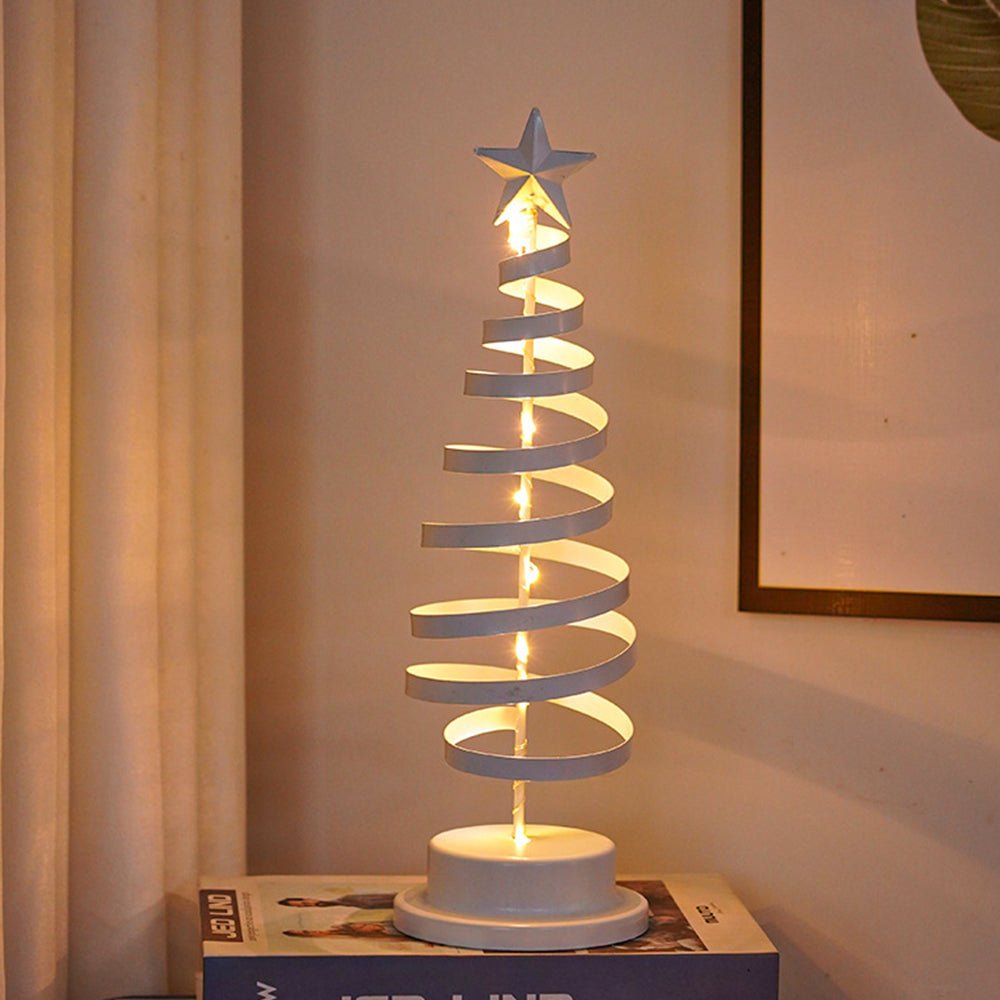 Maliben | Led Christmas Tree With Spiral Design And Star Accent (33 Cm)