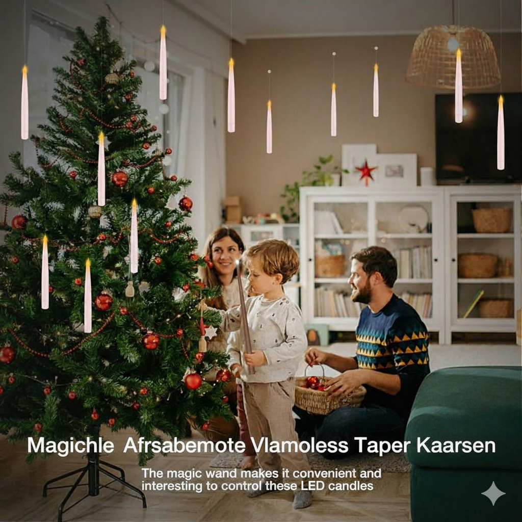 Maliben | Lumiglow Led Candle Set | Flameless Hanging Candles With Remote Control For Atmospheric Decoration