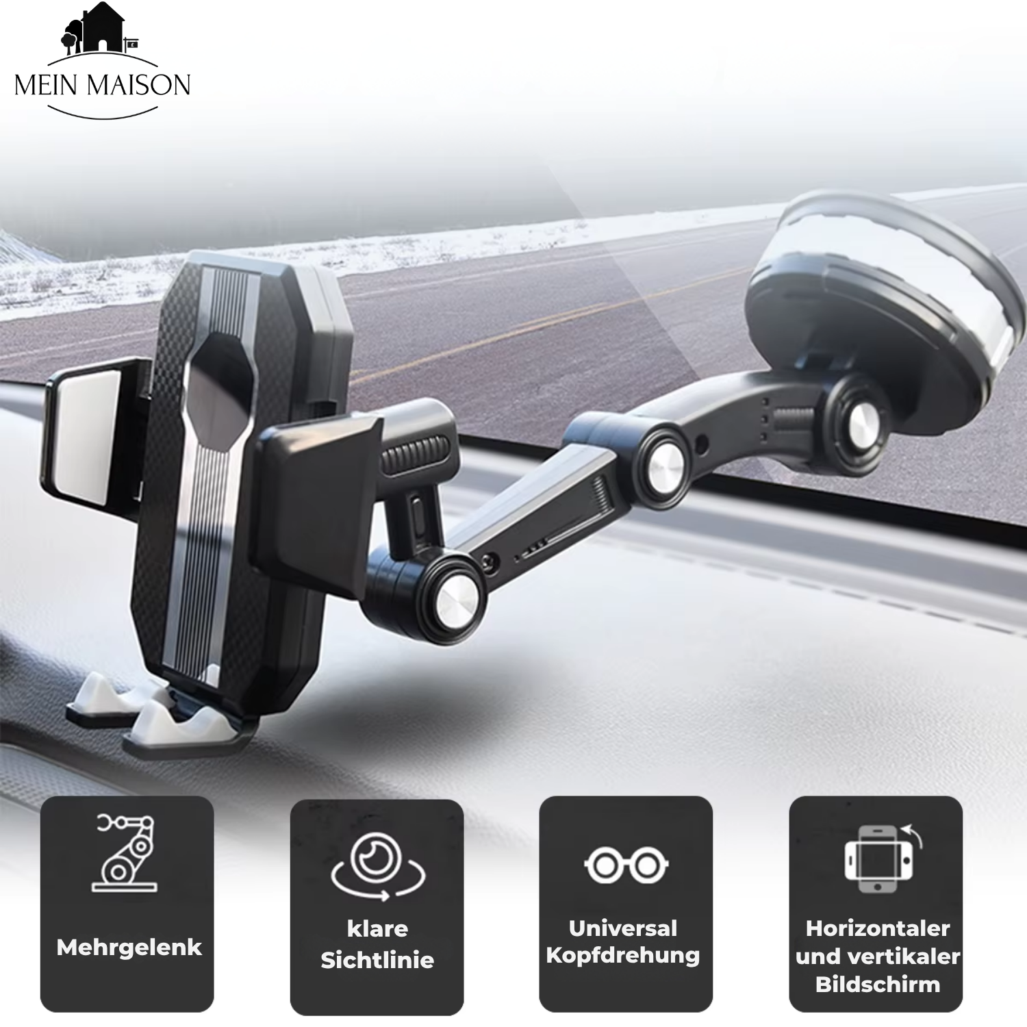Maliben | Auto Griptech HAndy Holder With Strong Suction Cup and 360° Rotation