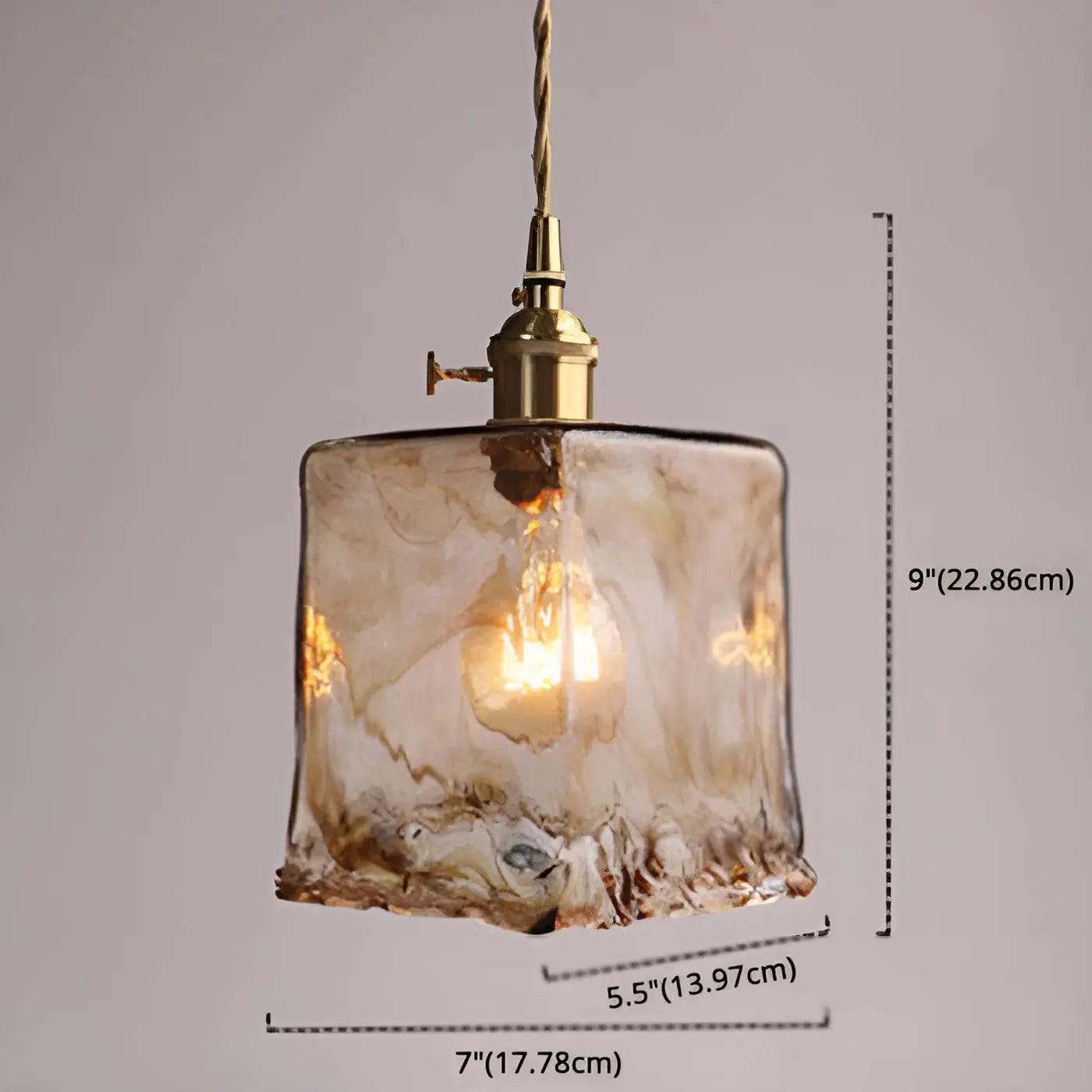 Maliben | Luxurious Crystal Ceiling Lamp - Amber Glasselegance