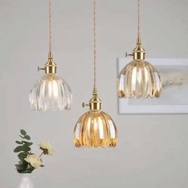 Maliben | Elegant Glass HangIng Lamp in Flower Shape