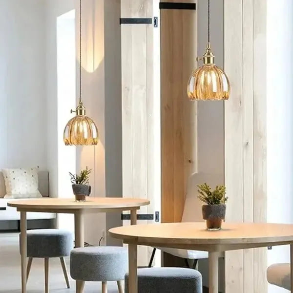 Maliben | Elegant Glass HangIng Lamp in Flower Shape