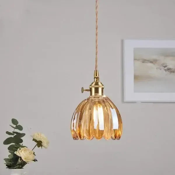 Maliben | Elegant Glass HangIng Lamp in Flower Shape