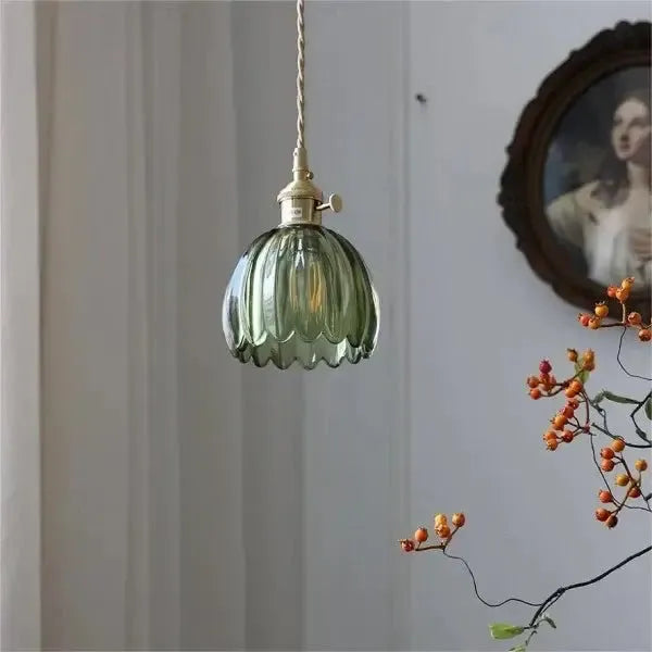 Maliben | Elegant Glass HangIng Lamp in Flower Shape