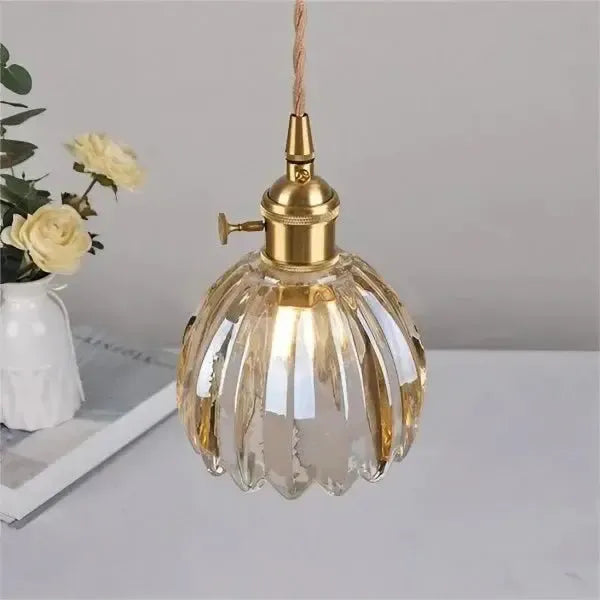 Maliben | Elegant Glass HangIng Lamp in Flower Shape