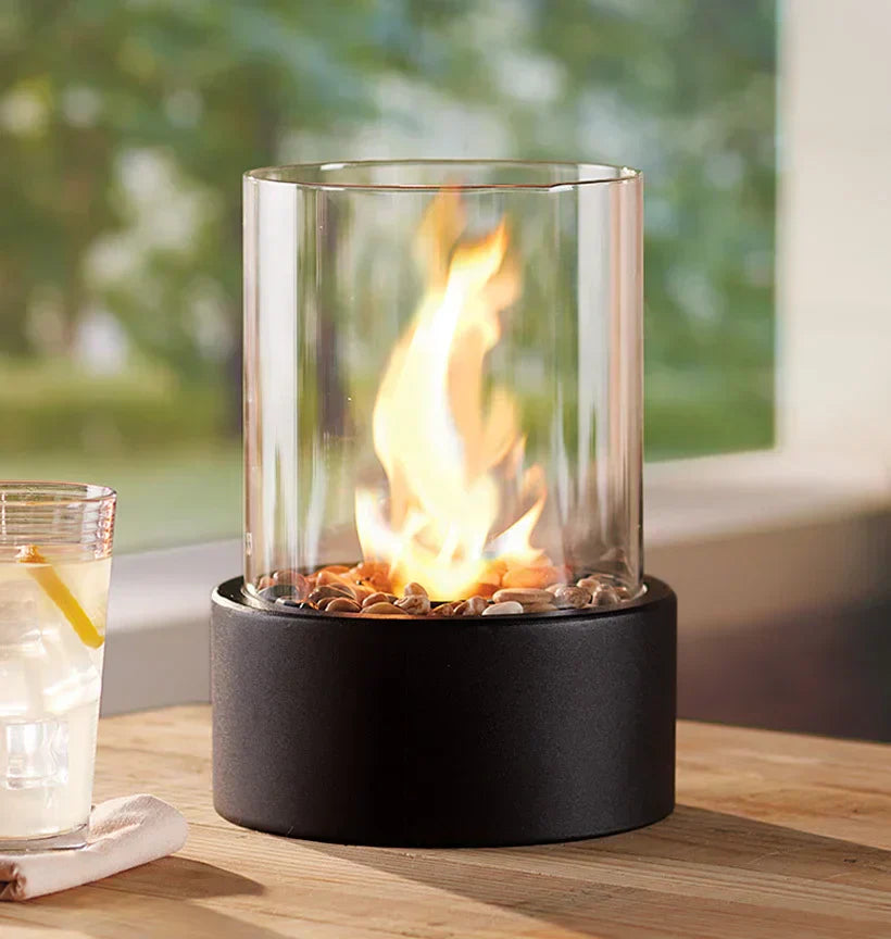 Maliben | Glowedge Smoke-Free Bio Fireplace In Glass For Table And Indoor