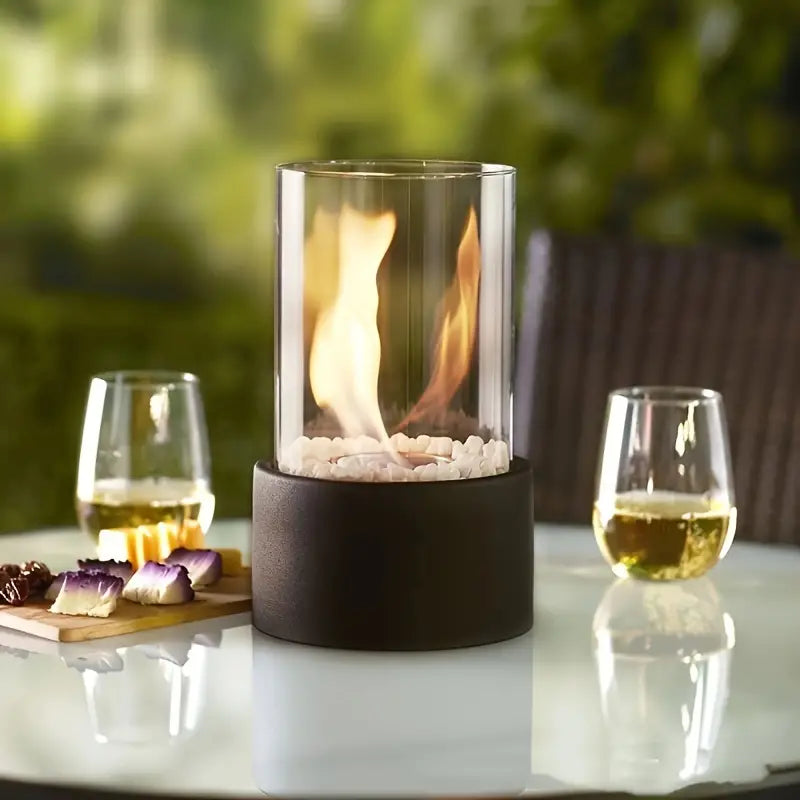 Maliben | Glowedge Smoke-Free Bio Fireplace In Glass For Table And Indoor