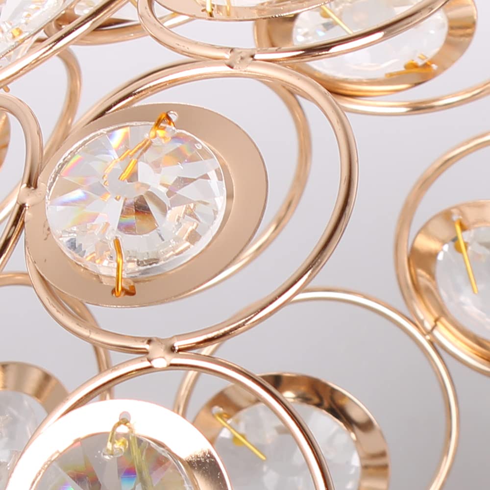 Maliben | Modern Luxury Round Led Ceiling Lamp Made Of Crystal Glass