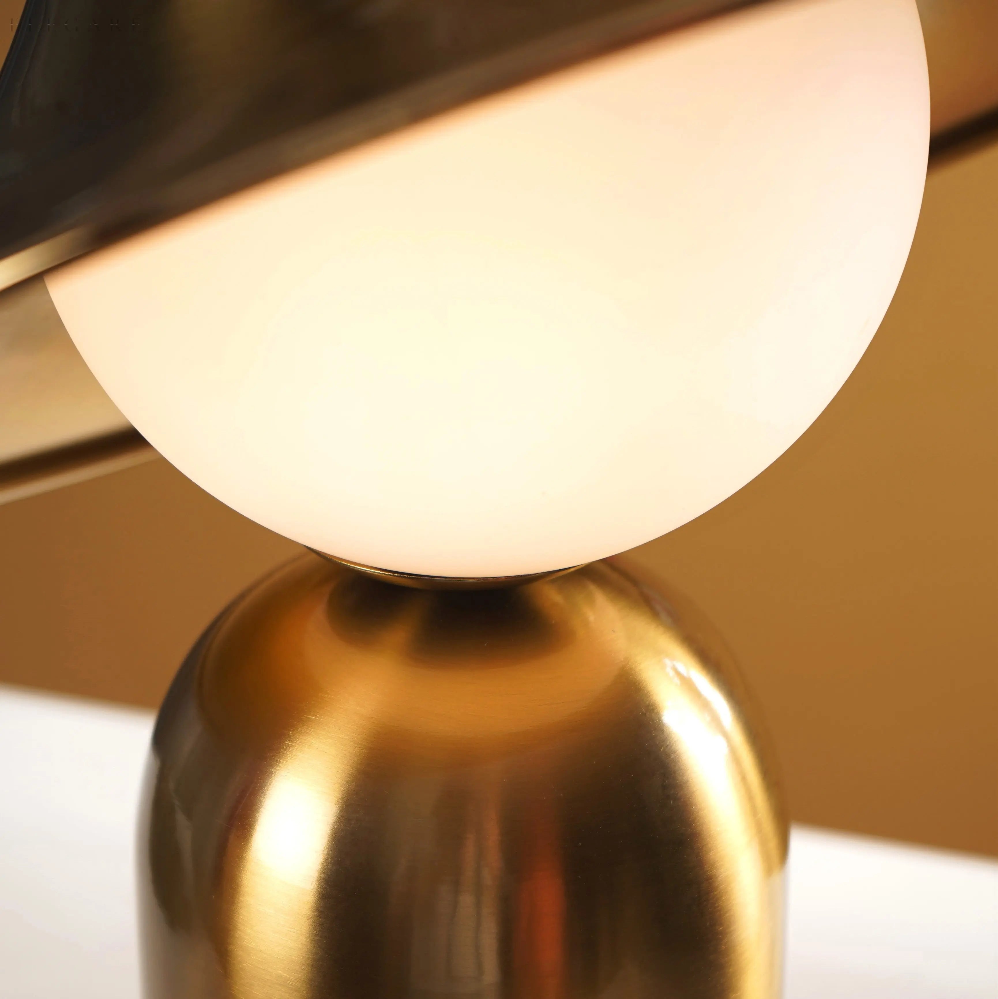 Maliben | Elegant Gold Table Lamp With Led, Scandinavian Design For Cozy Interior