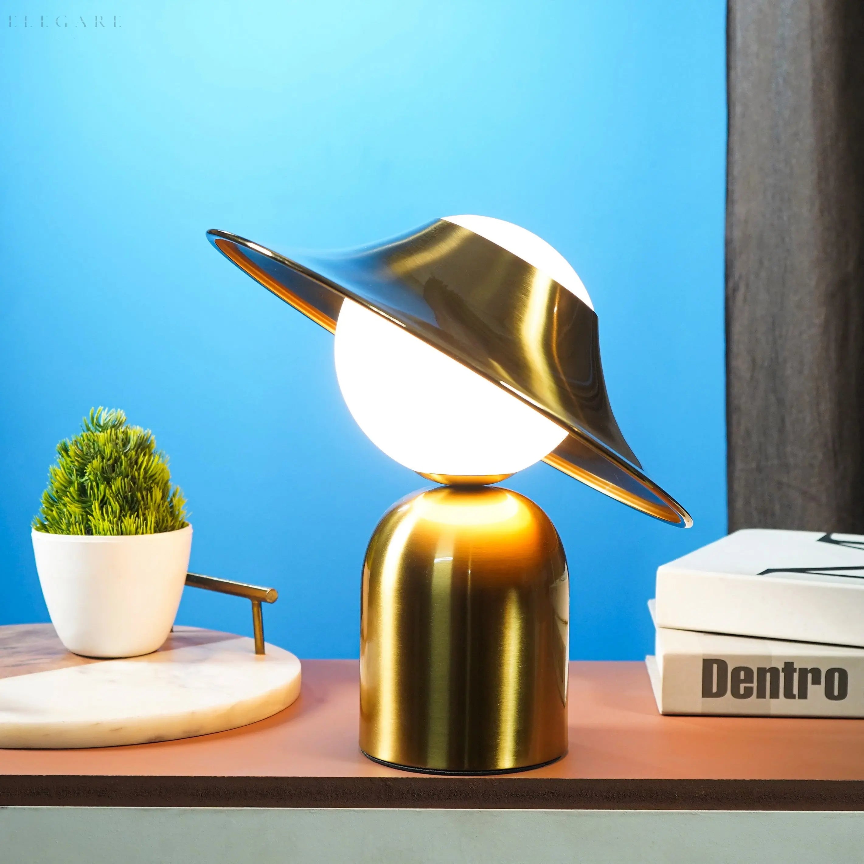 Maliben | Elegant Gold Table Lamp With Led, Scandinavian Design For Cozy Interior