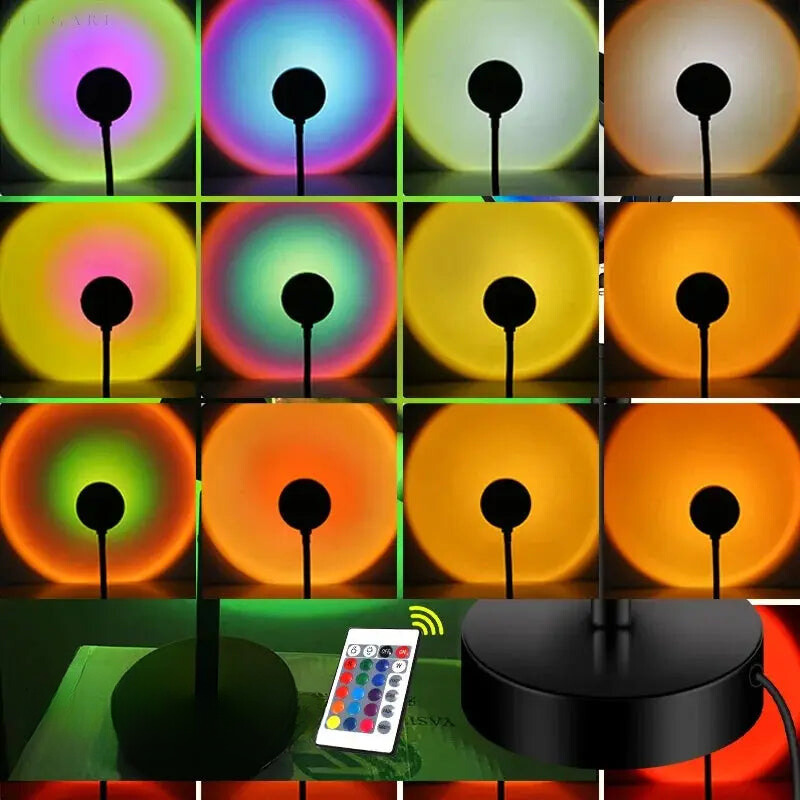 Maliben | Goldengleam Led Projector Sunset Effect With Remote Control