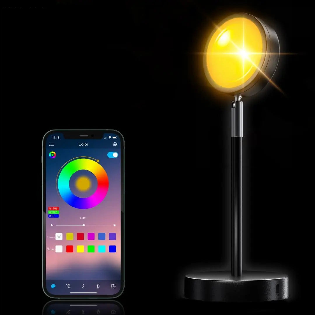 Maliben | Goldengleam Led Projector Sunset Effect With Remote Control