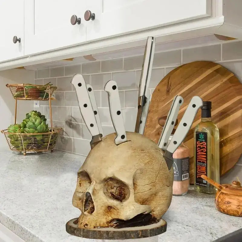 Maliben | Gothic Skull Knife Holder