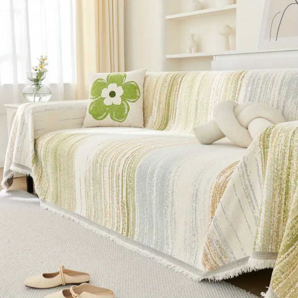 Maliben | Serene Stripes Sofa Cover