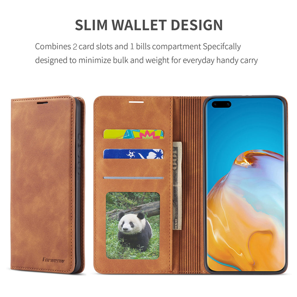 Maliben | Huawei Case: Magnetic Leather Bag for Stylish Protection