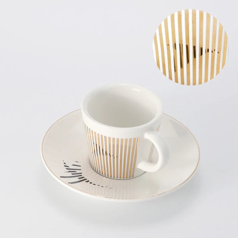 Maliben | Creative dynamic SLR cup Leopard anamorphic zebra cup Luycho coffee tea cup set with coaster 90ml-225ml