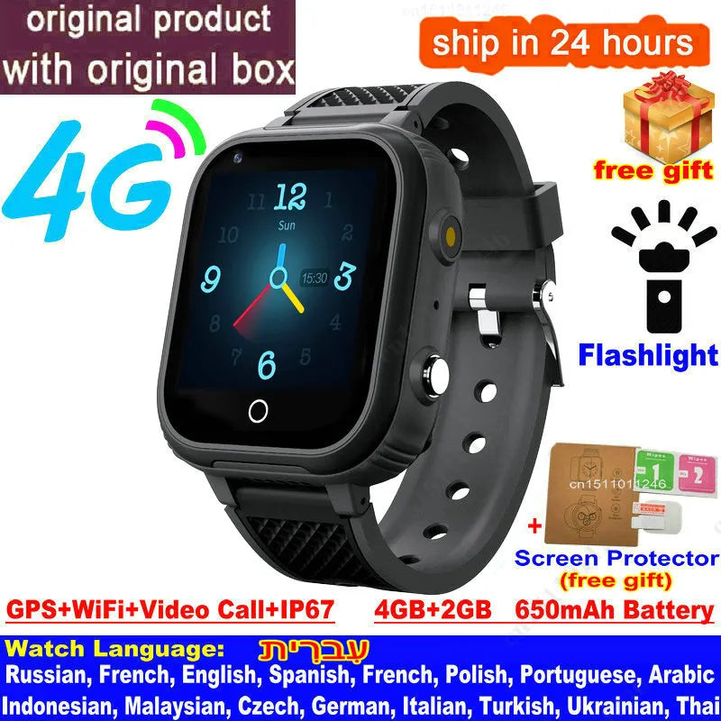 Maliben LT21 4G Kids Smartwatch with GPS, WiFi, Video Call, SOS, IP67 waterproof -...