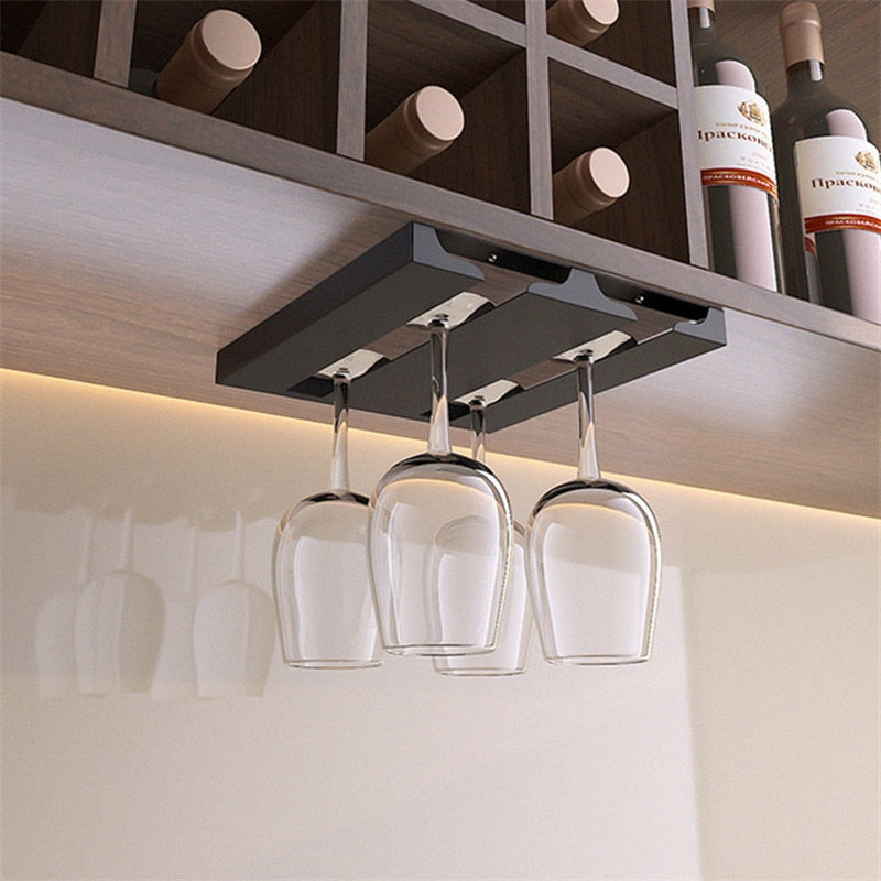 Maliben | Under Cabinet Glass Organizer Rack