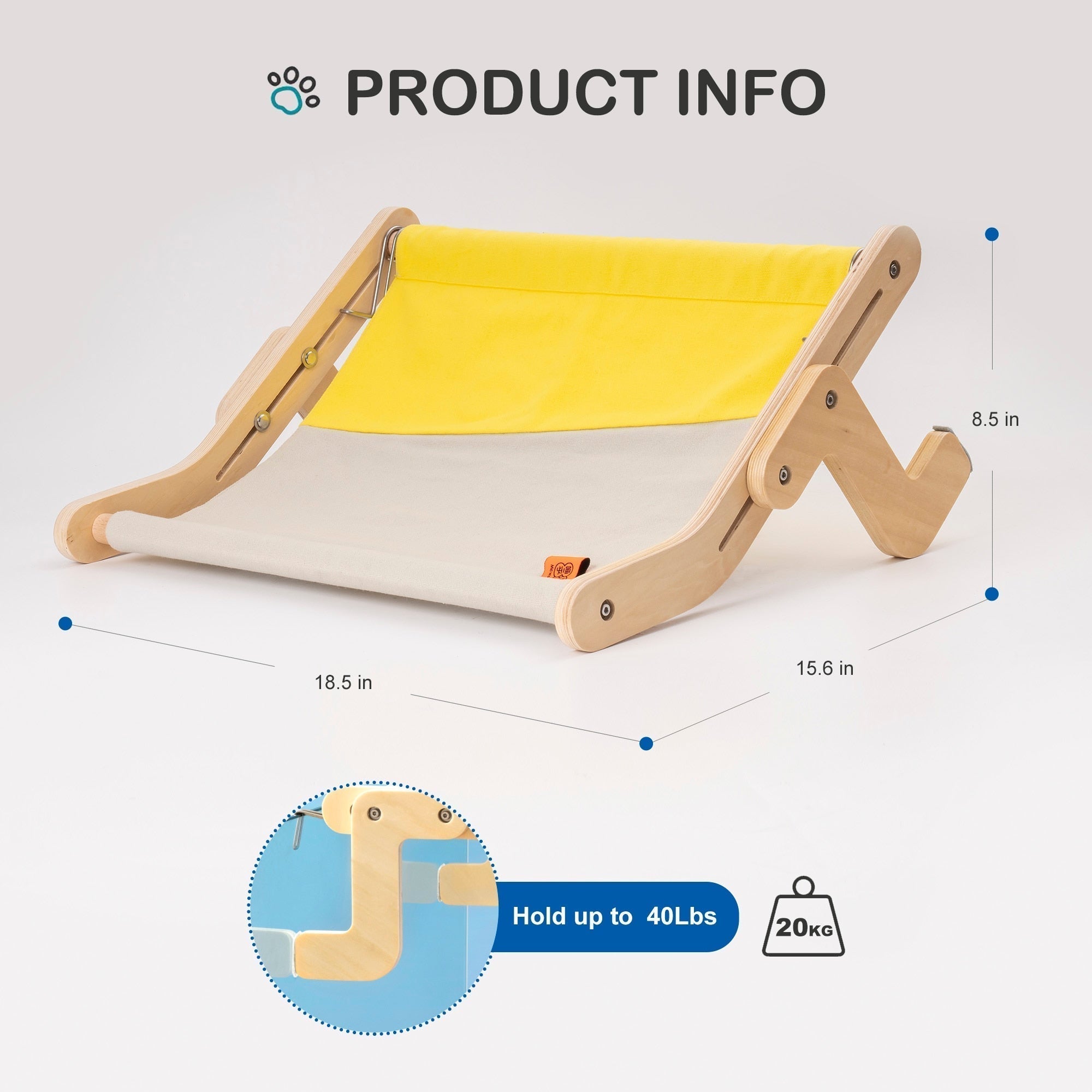 Maliben | Wooden Window Cat Hanging Bed