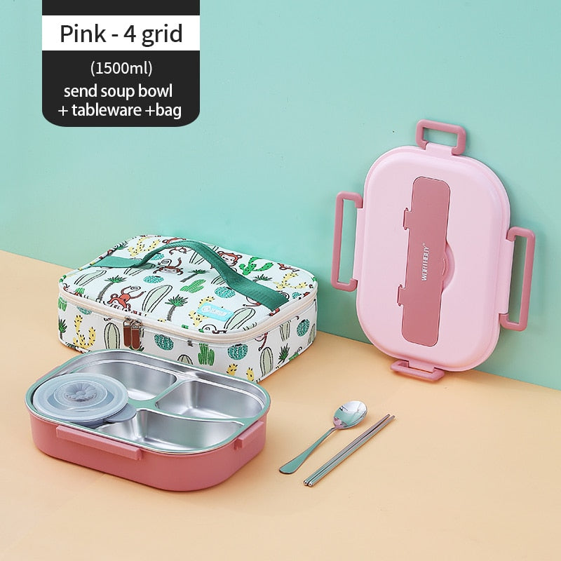 Maliben | Stainless Steel Multi Compartment Kids Lunch Box