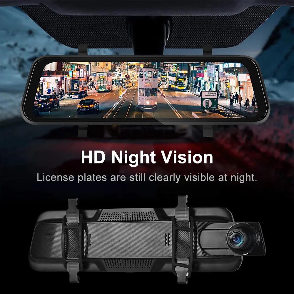 Maliben | Visionmirror Pro – Ultra Hd Mirror Dash Cam With Wireless Carplay & Android Auto