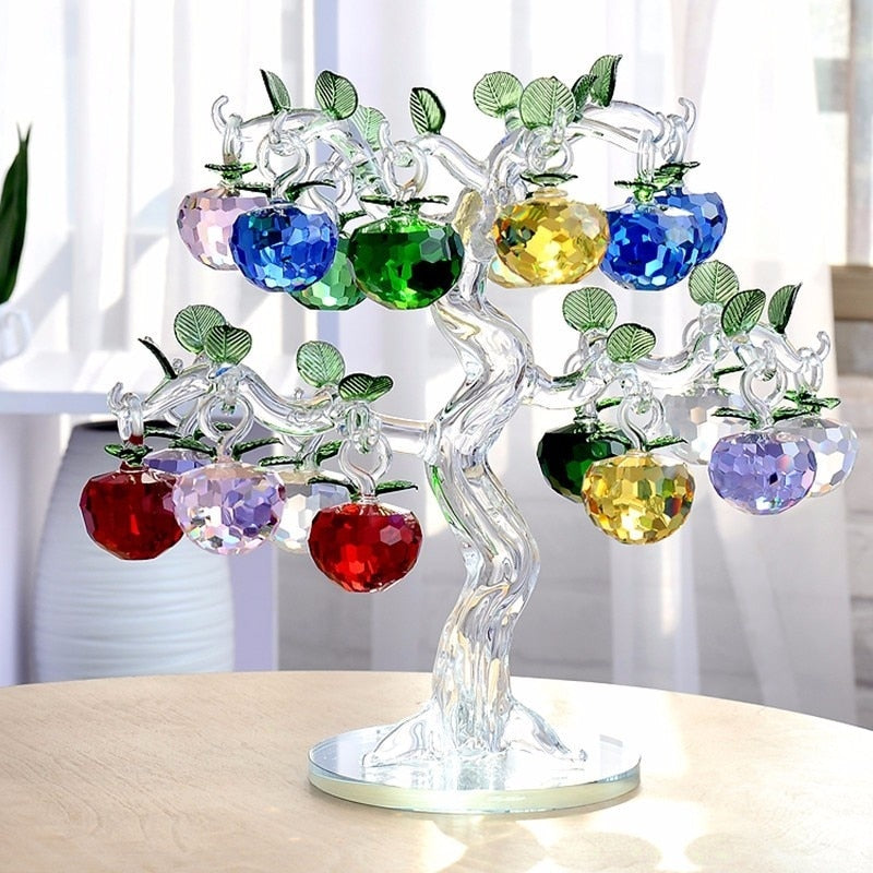 Maliben | Elegant Crystal Apple Tree Home Decor