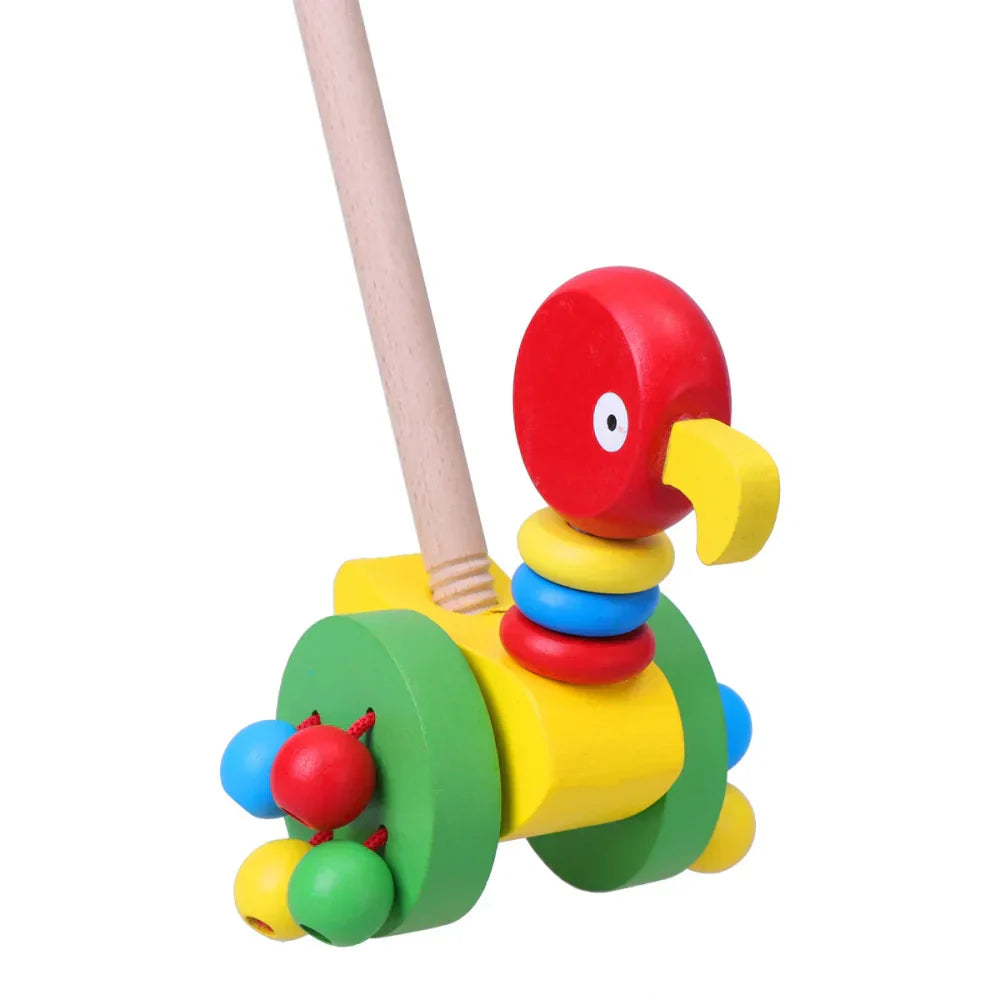 Maliben Dino Walker — Wooden Push Walker for Toddlers