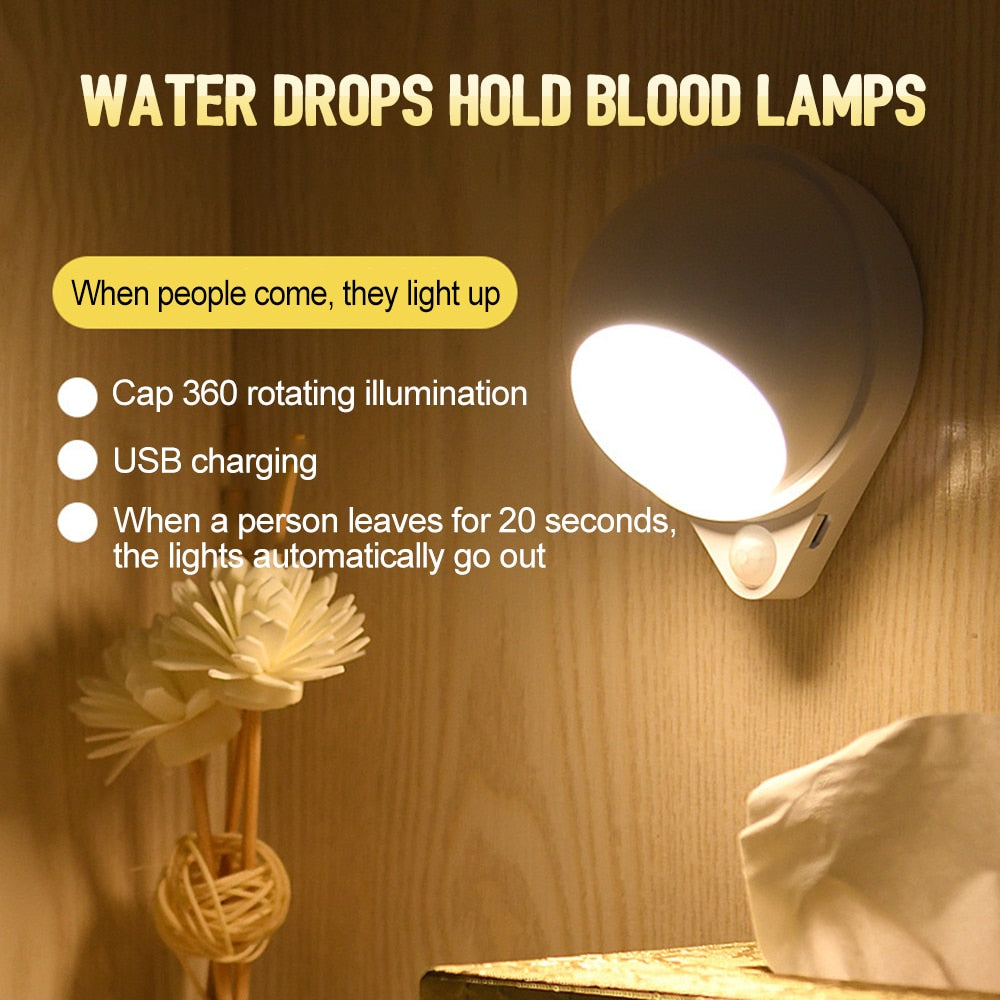 Maliben | 360 Rotating Water Drop Magnetic Night Lamp