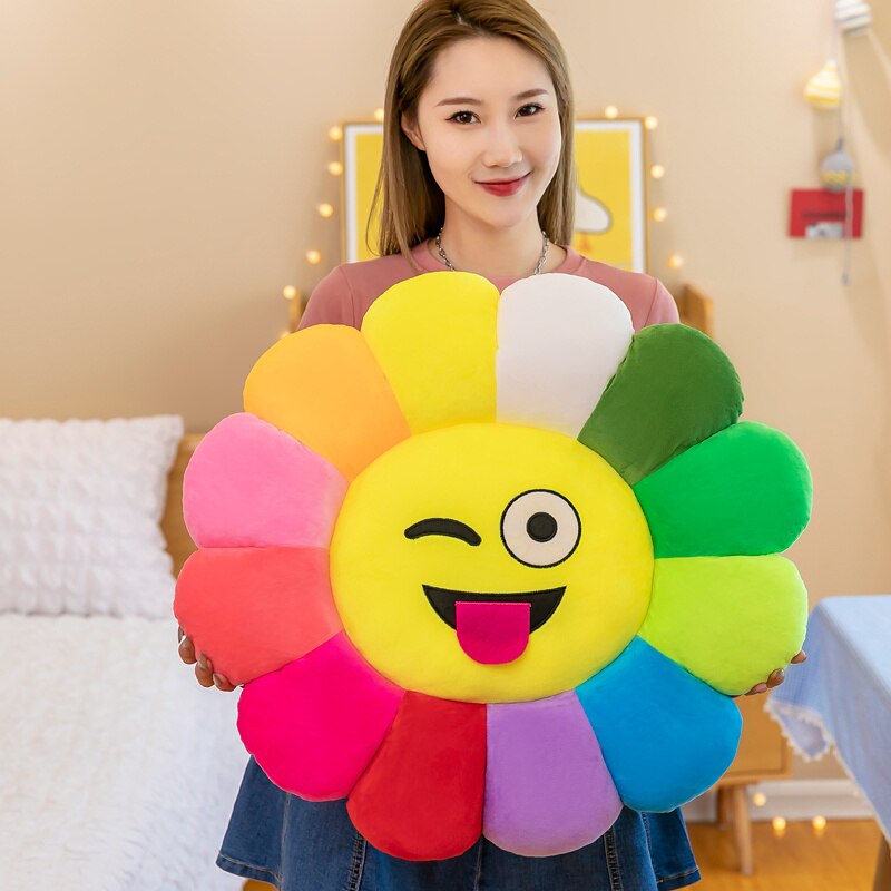 Maliben | Colorful Sunflower Plush Comfy Seat Cushion