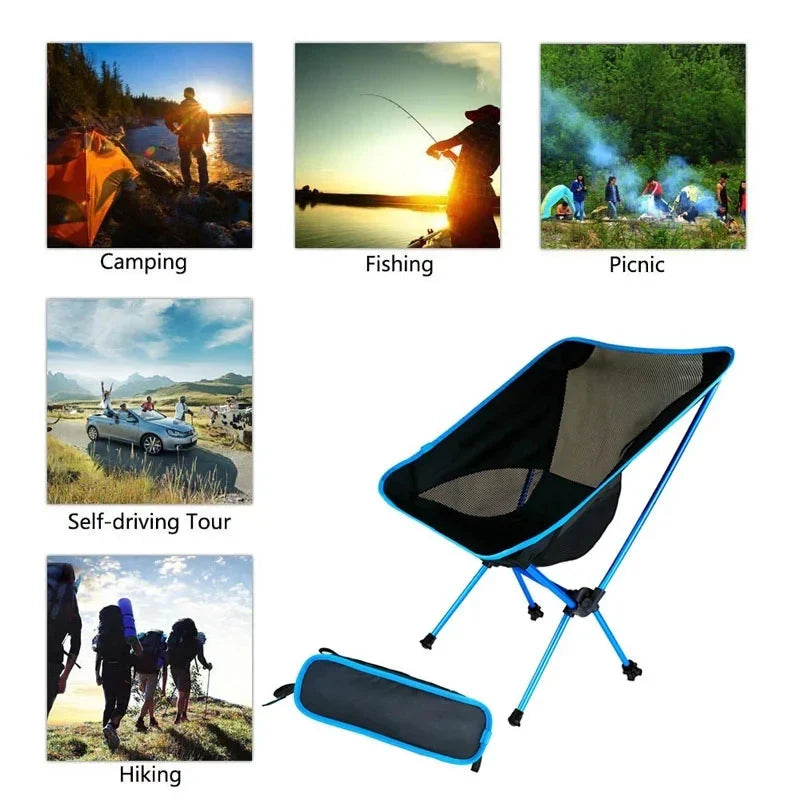 Maliben | Camping Chair & Beach Blanket Set Flexora | Ultralight & Foldable | Includes Sand-Free Picnic Mat | For Beach, Hiking & Fishing