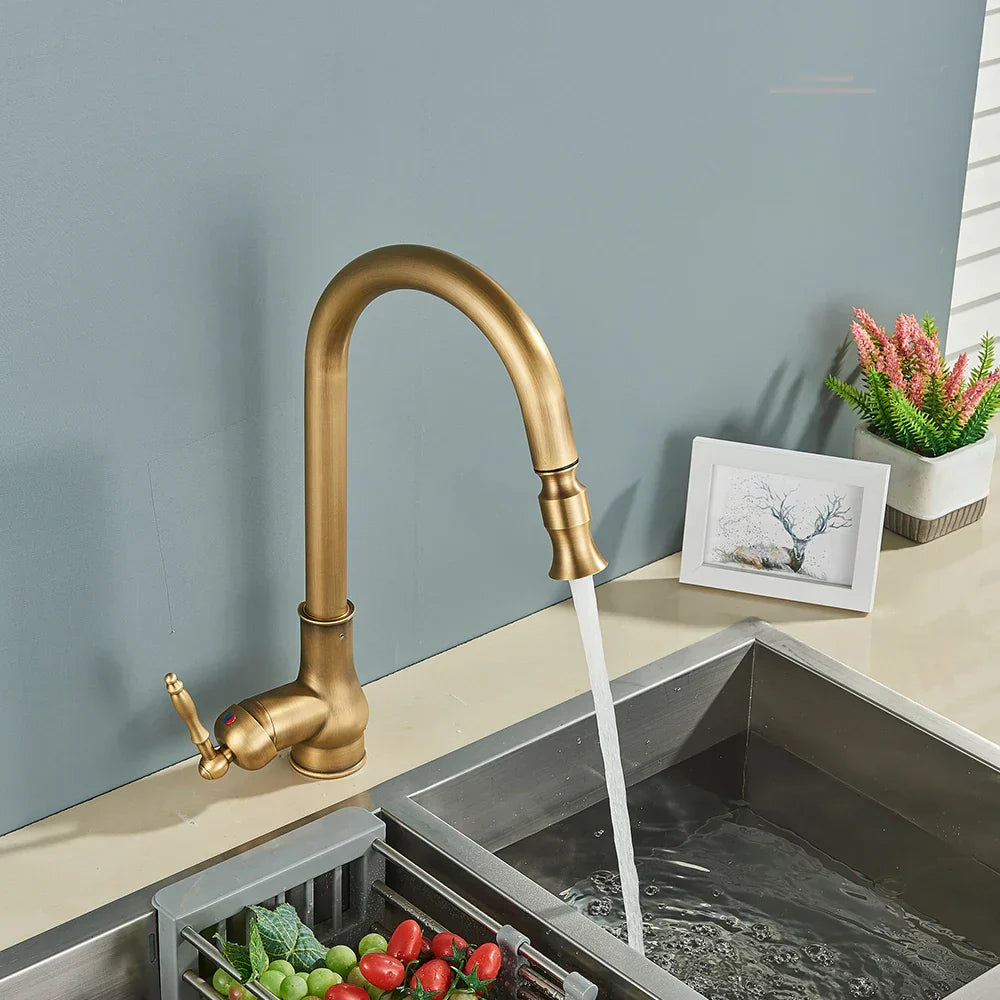 Maliben | Vintagetap Faucet - Antique Brass Kitchen Mixer Faucet