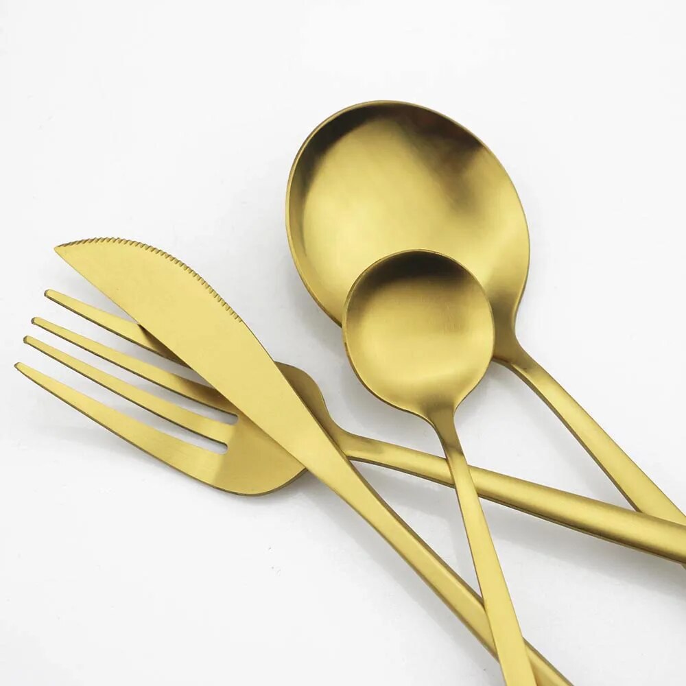 Maliben High-Quality Stainless Steel Cutlery Set for 6 People - Elegant Cutlery...