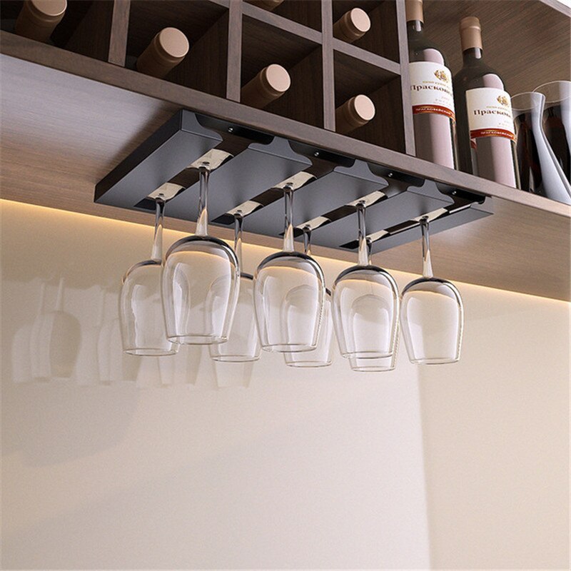 Maliben | Under Cabinet Glass Organizer Rack
