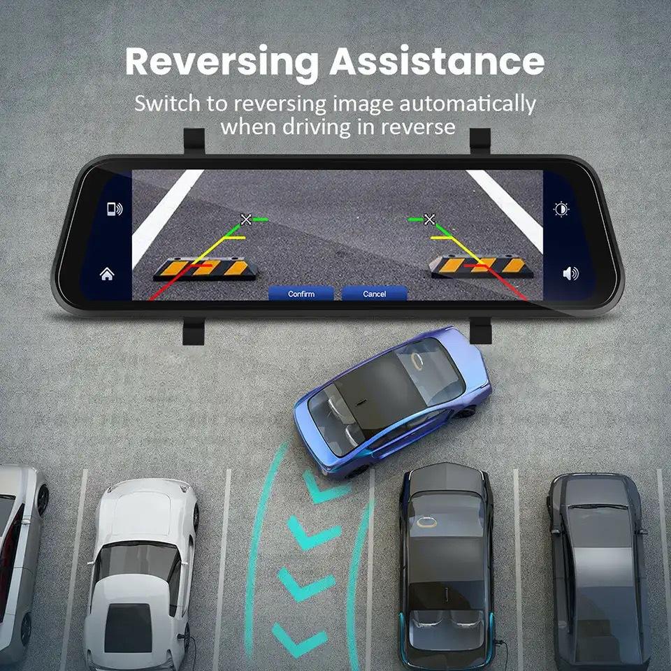 Maliben | Visionmirror Pro – Ultra Hd Mirror Dash Cam With Wireless Carplay & Android Auto