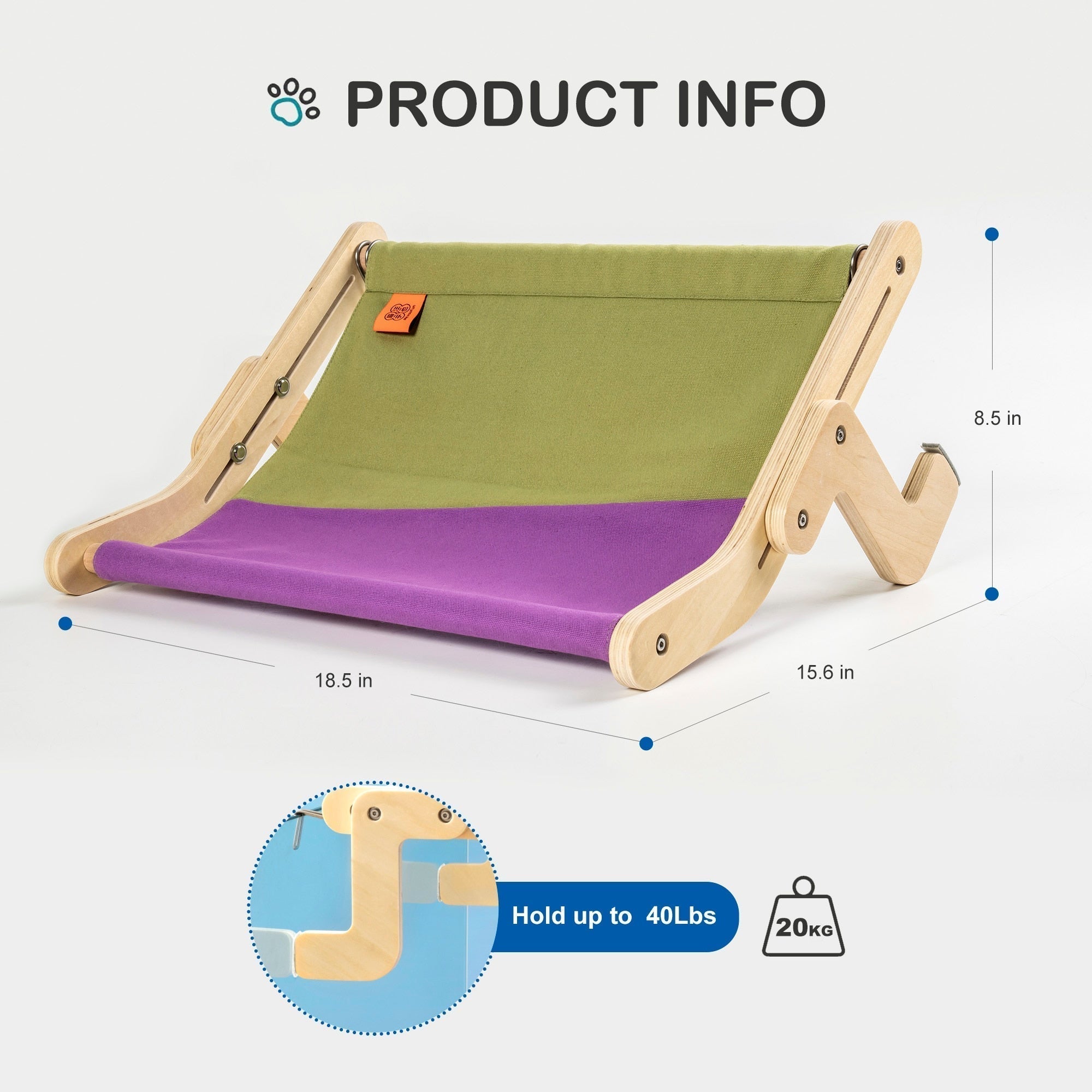 Maliben | Wooden Window Cat Hanging Bed