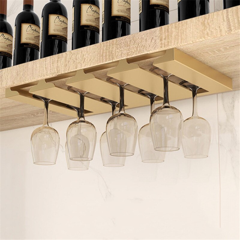 Maliben | Under Cabinet Glass Organizer Rack