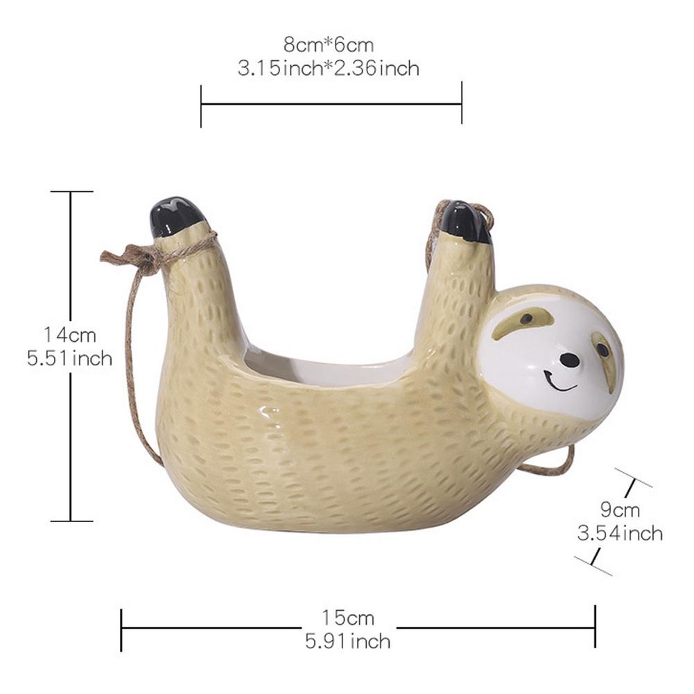 Maliben | Ceramic Happy Sloth Flower Pot